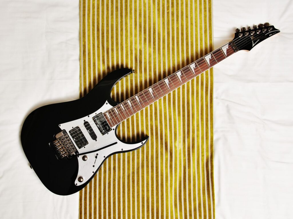 File:Ibanez RG350EXZ BK Electric Guitar c.a. 2011.jpg - a black electric guitar