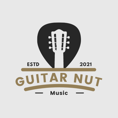 Guitar nut music logo